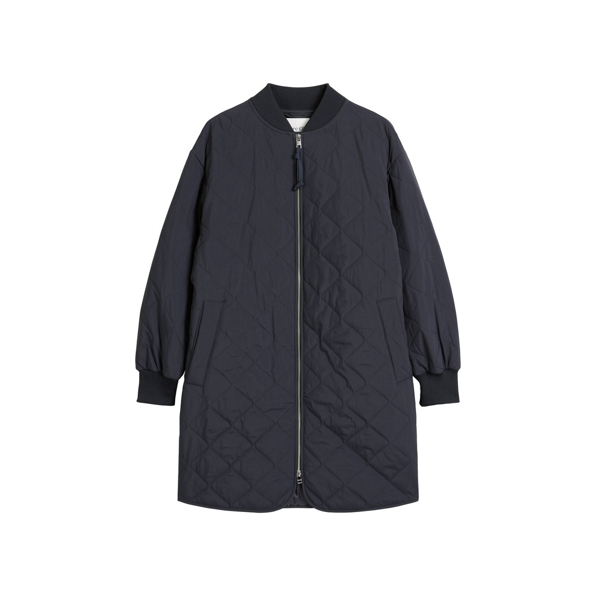 Manteau matelassé léger relaxed en nylon recyclé bleu foncé, MARC O’POLO DENIM