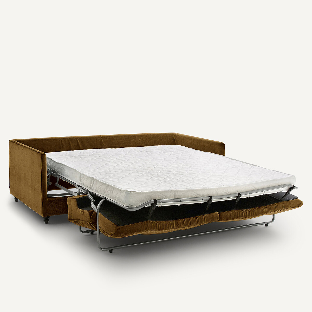 Canapé 3P convertible velours, Lazare bronze, AM.PM