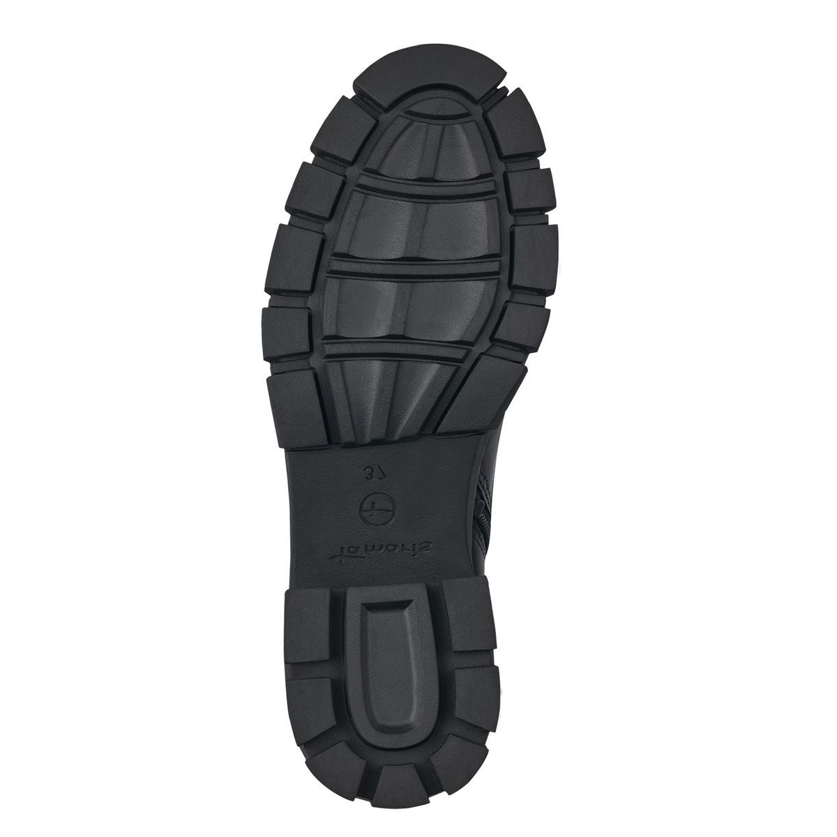 Bottine zippée noir cuir, TAMARIS