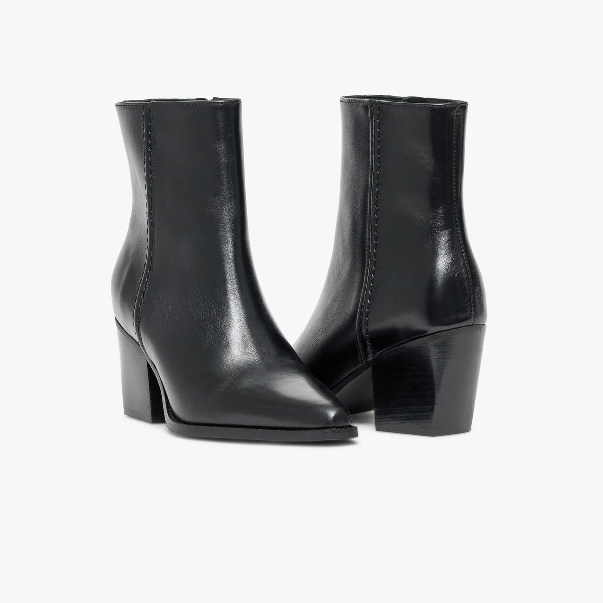 Boots À Talon en cuir THAIS noir, BOCAGE