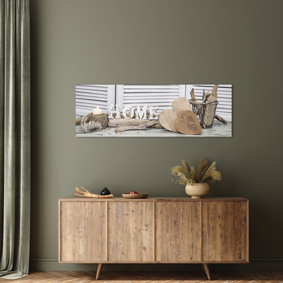 Tableau Mural Home Boisée CHARME ROMANTIQUE tableaux sur toile-beige, CEANOTHE