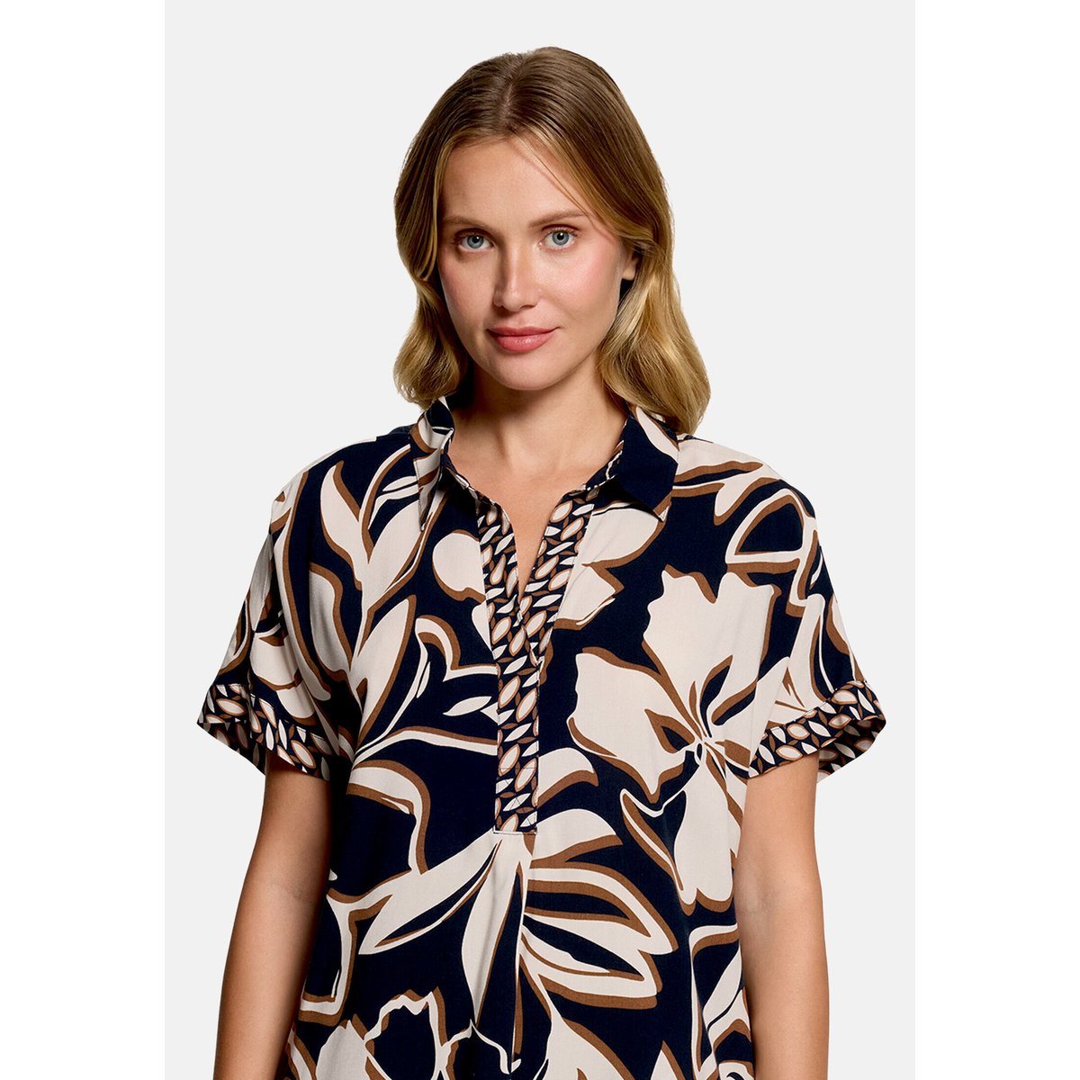 Tunique à col dark blue/brown, BETTY BARCLAY