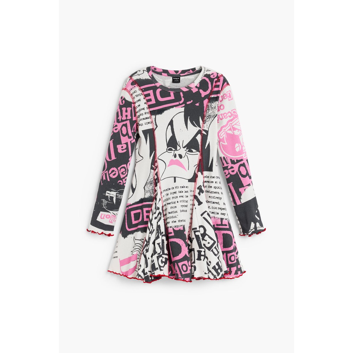 Robe Cruella Disney™ blanc, DESIGUAL