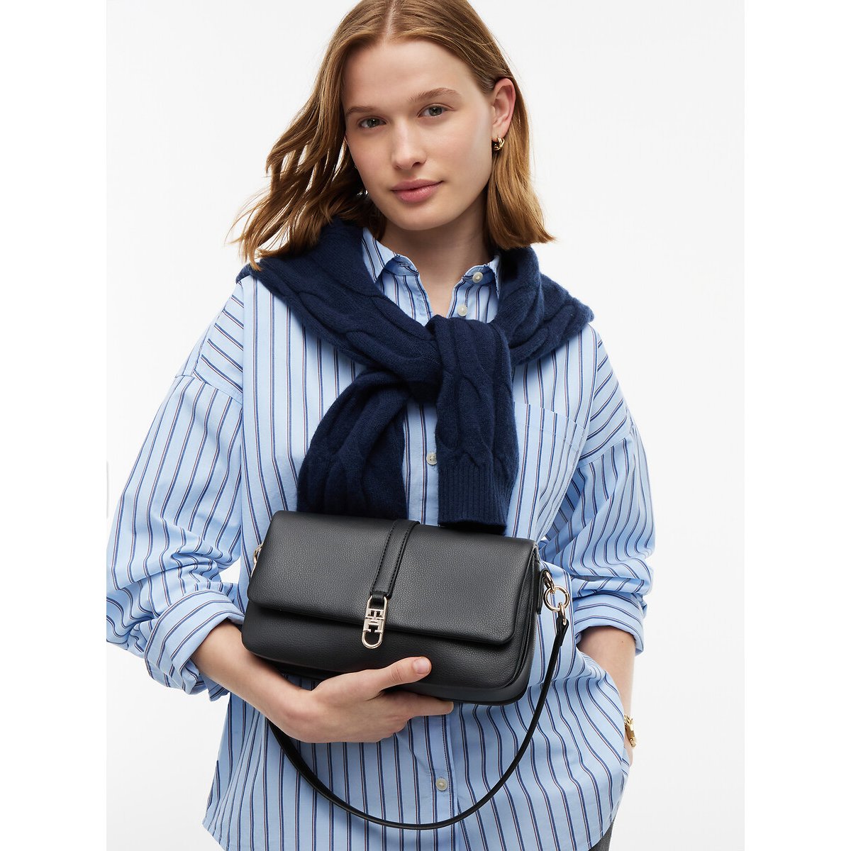 Sac porté épaule noir, TOMMY HILFIGER