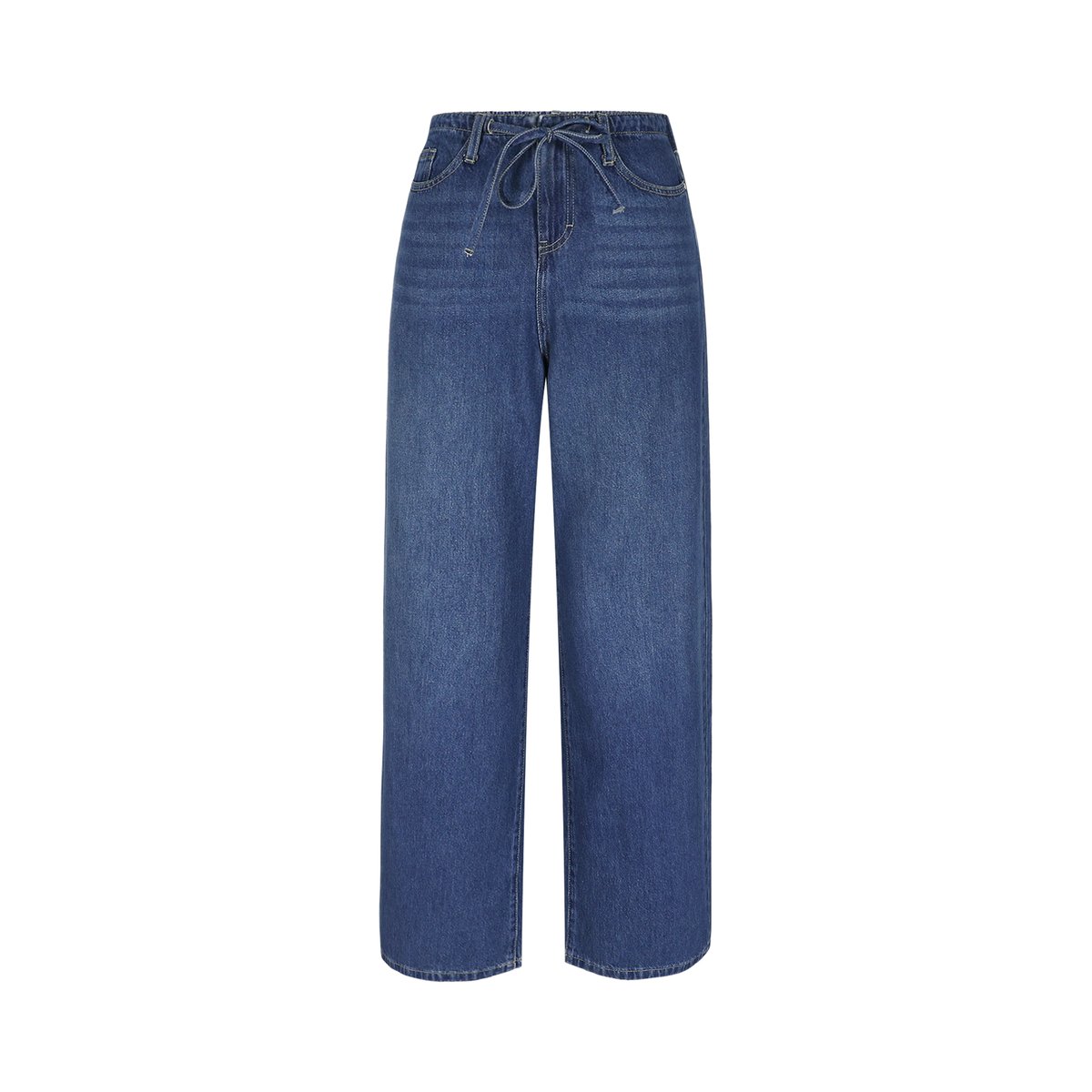 Jean large taille haute medium blue, LOLALIZA