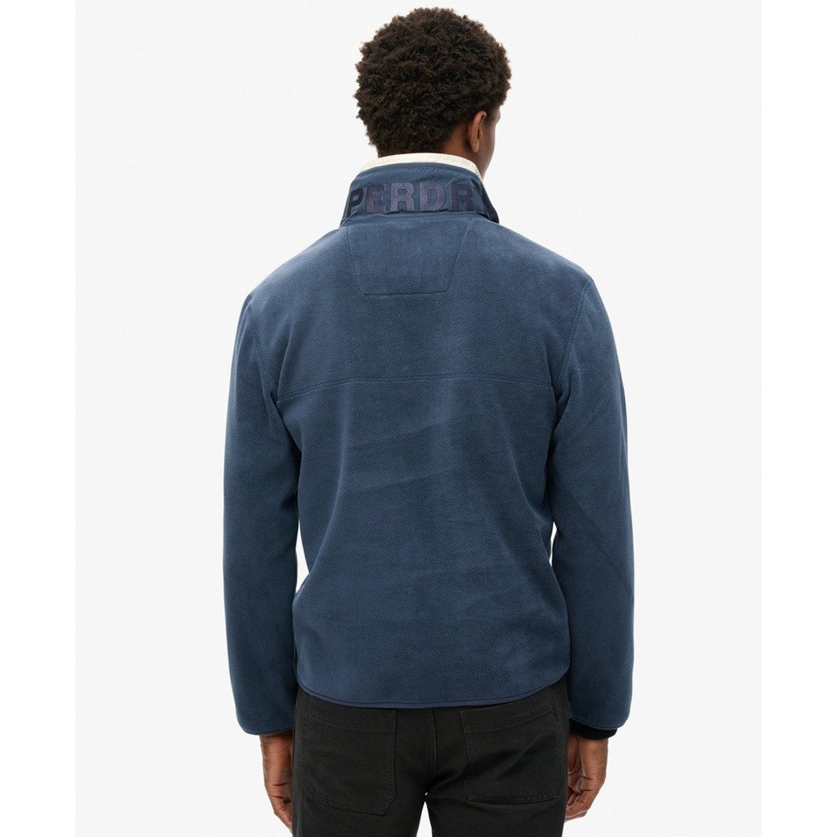 Polaire à demi-fermeture zippée Active bleu marine lauren, SUPERDRY