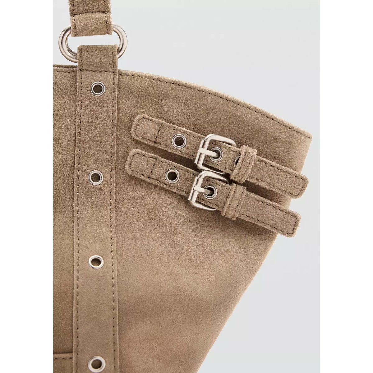 Sac city en cuir sable, MANGO TEEN