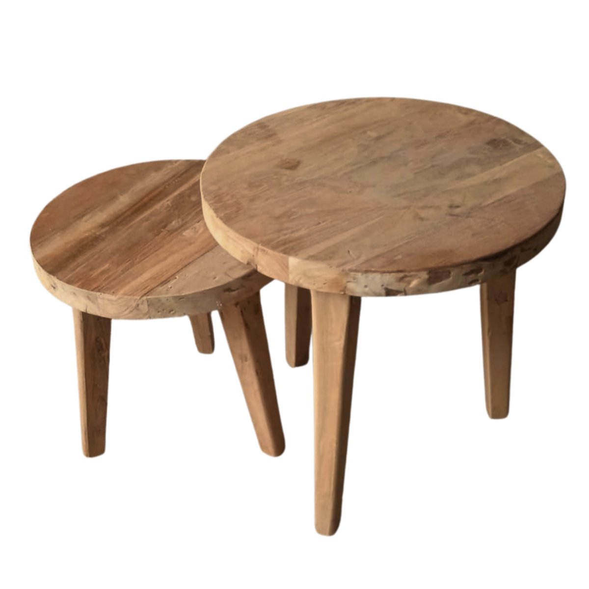 Lot de deux table en teck NAYA marron, HYDILE