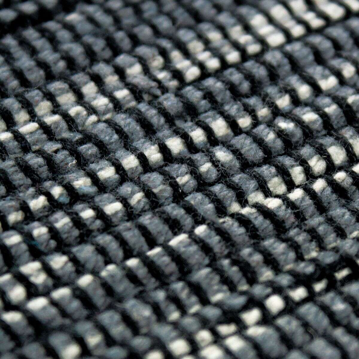Tapis salon en coton tissé et tressé SAHARA gris, THE DECO FACTORY