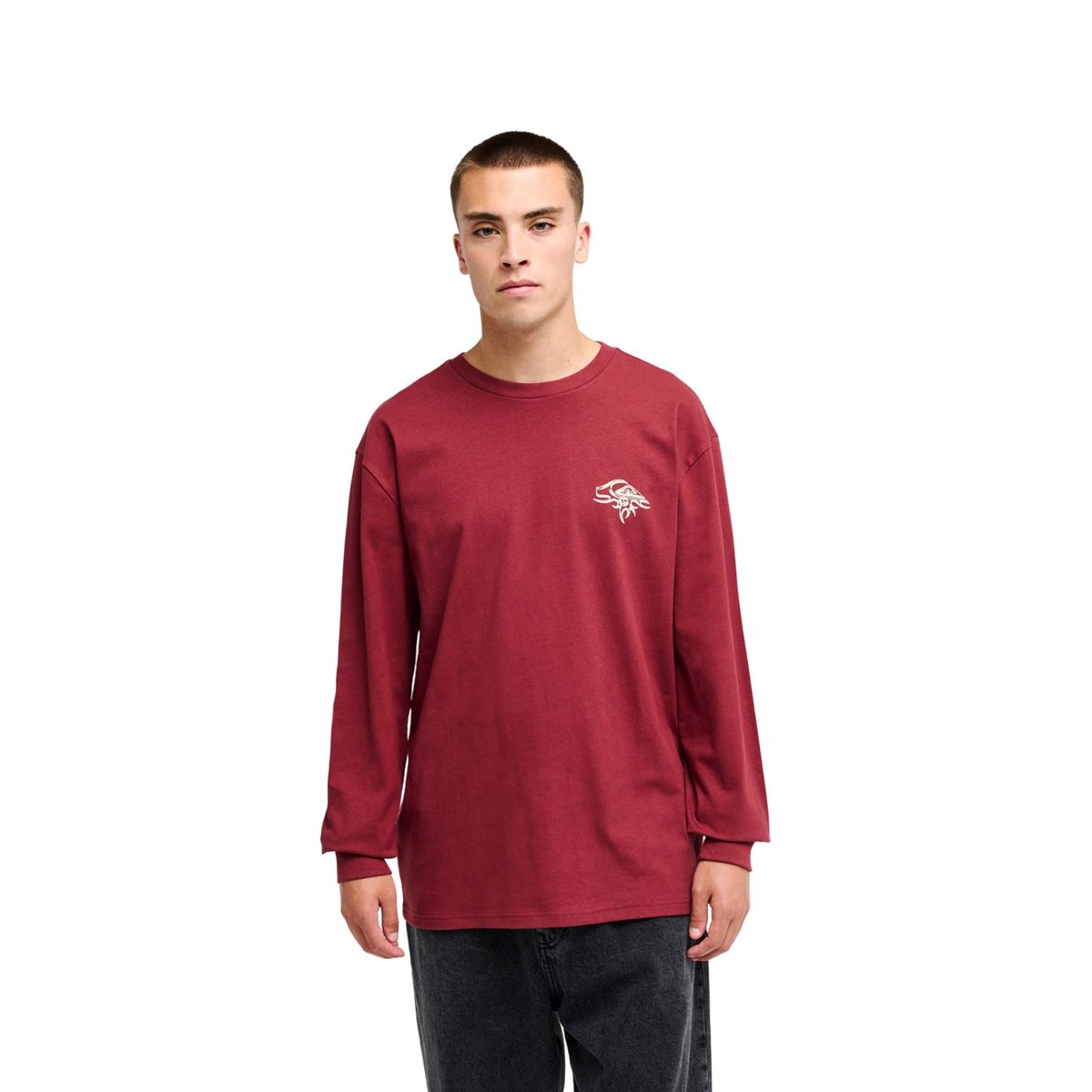 T-shirt manches longues QS EARTH rouge oxblood red, QUIKSILVER