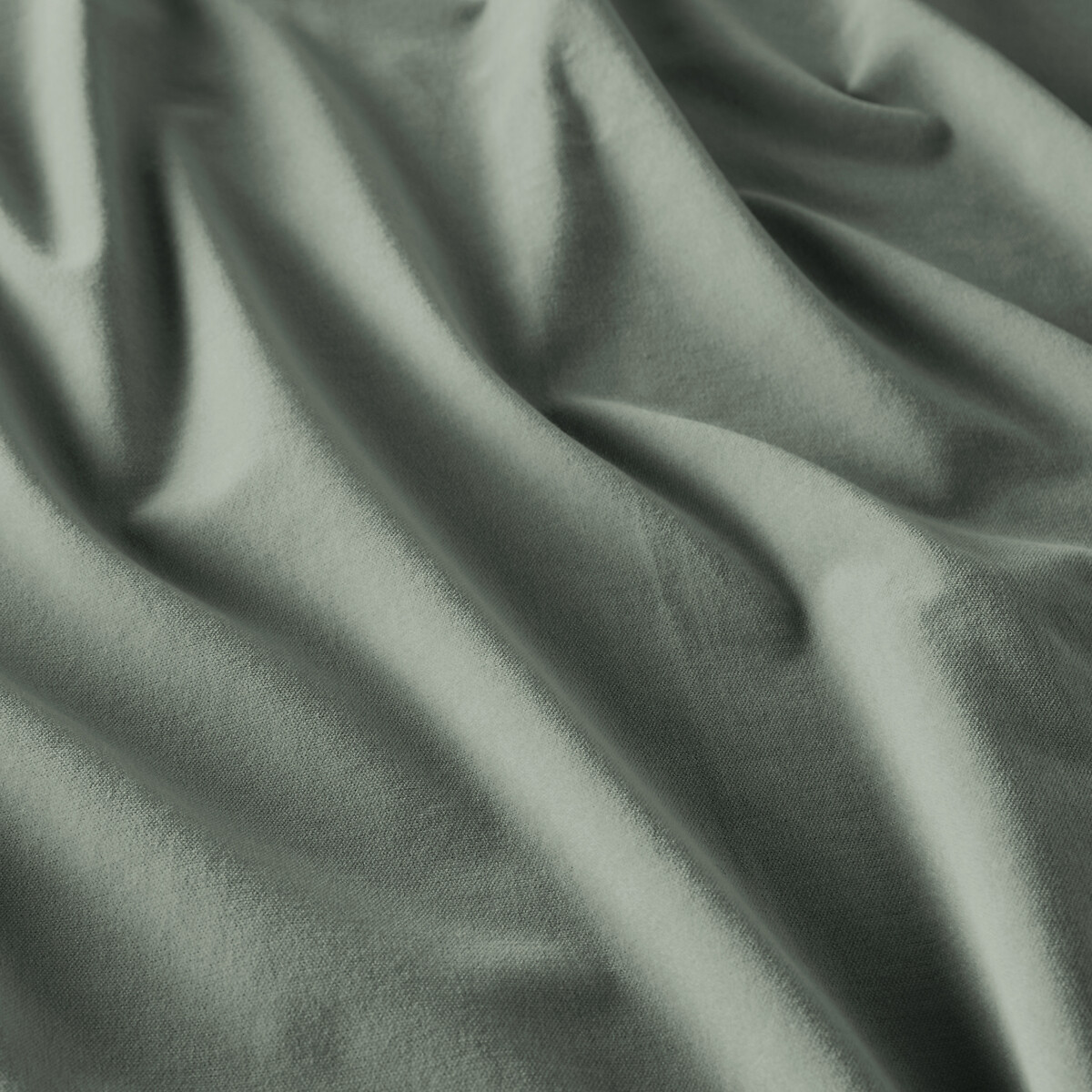 Gordijn in fluweel met oogjes Velvet grijsgroen, LA REDOUTE INTERIEURS