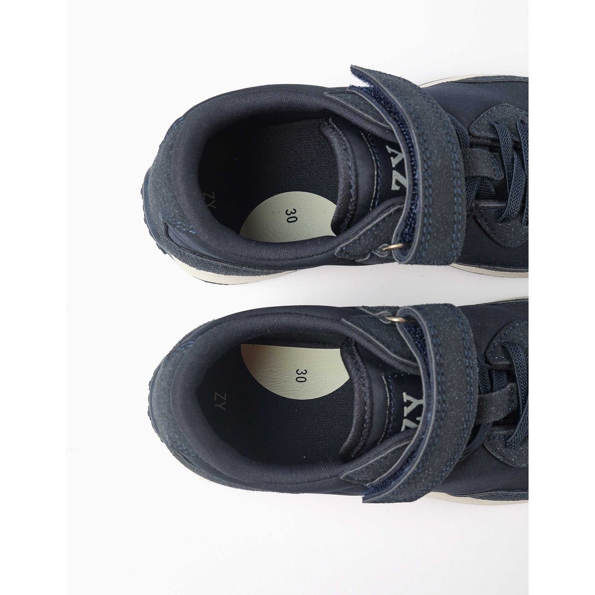 Baskets bi-matière avec semelle antidérapante bleu, ZIPPY