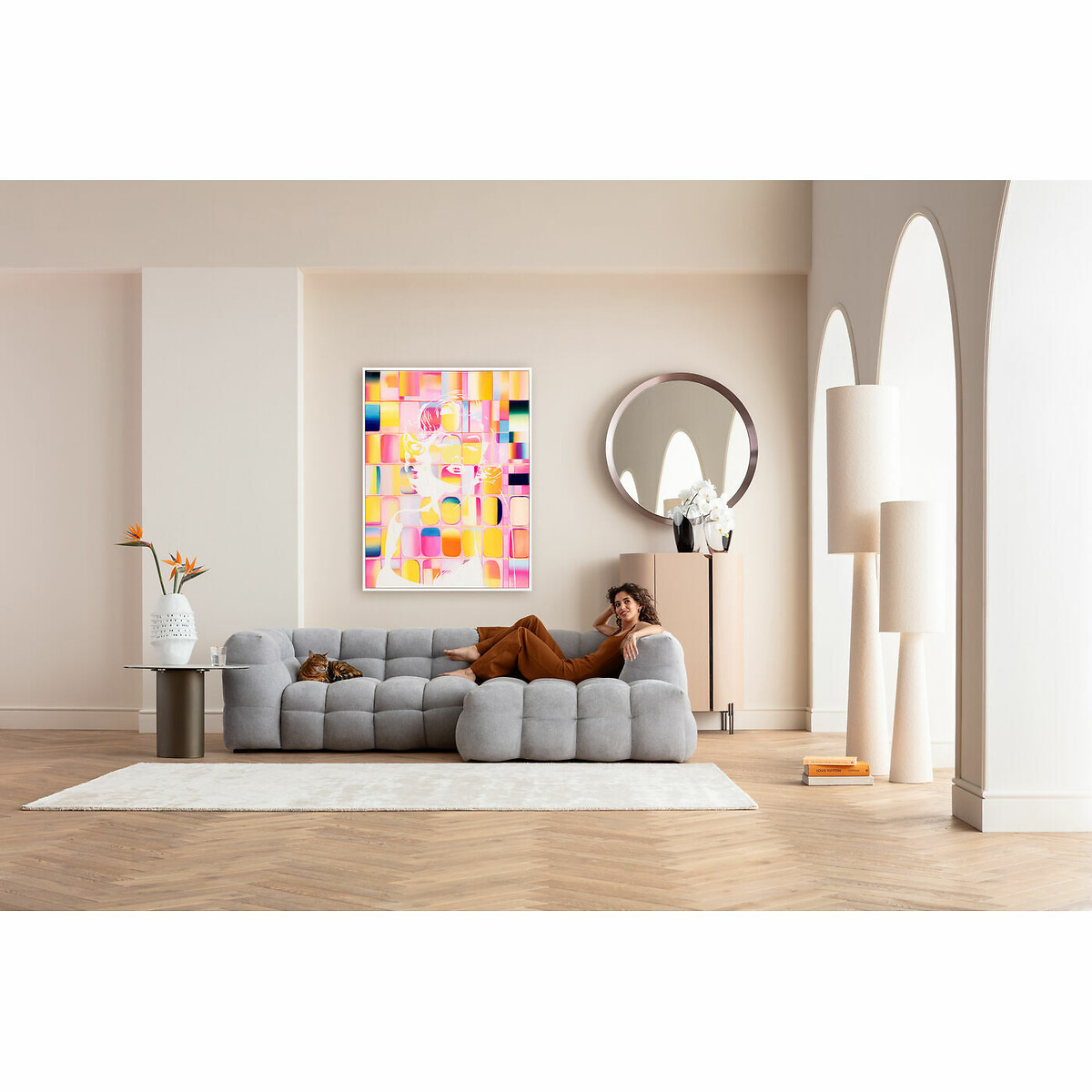 Quadro tela Diva Pixel 120x90cm nero , KARE DESIGN