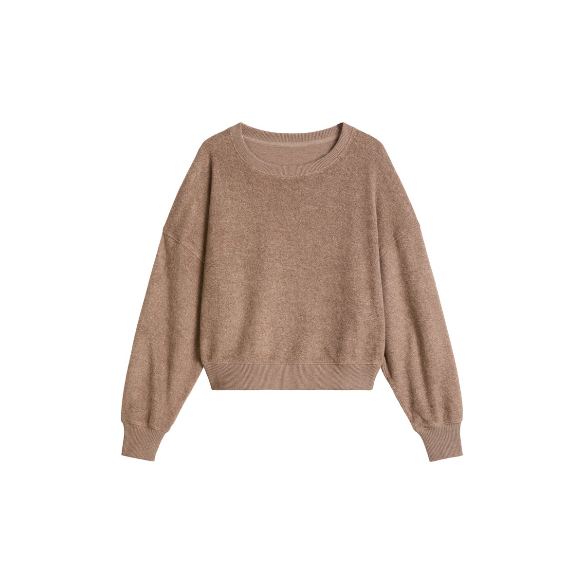 Sweat-shirt oversize en molleton épais beige, MARC O'POLO