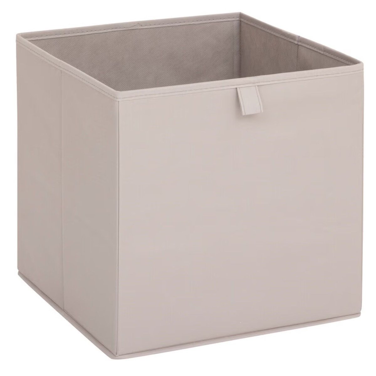 Lot de 2 boites de rangement cubes à motif nature MIX'N MODUL beige, TOILINUX