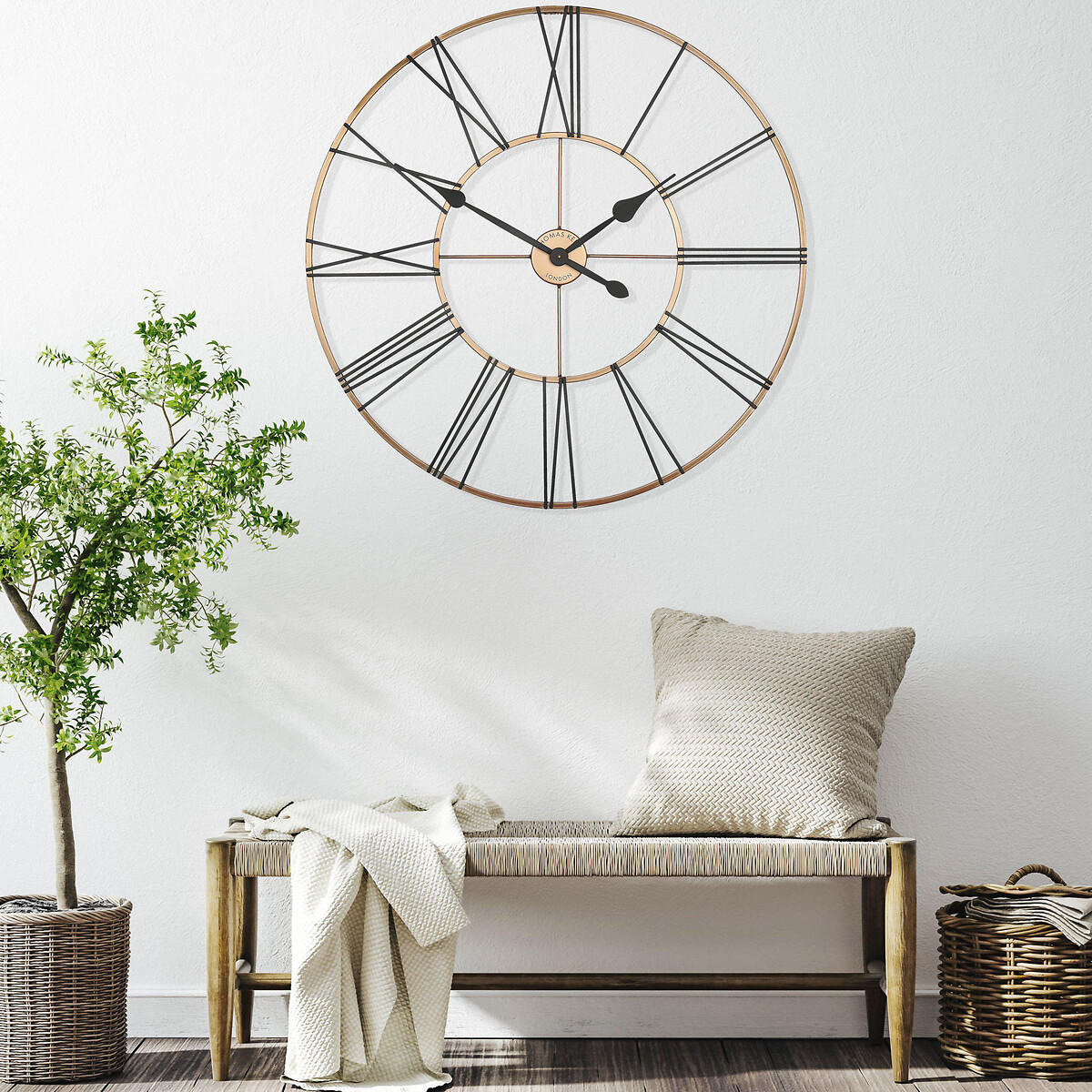 Summer House 32" Oversized Wall Clock copper, THOMAS KENT