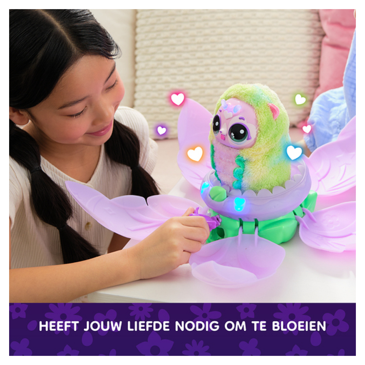 Hatchimals - Bloomables - Ma fleur magique PuppyFly multicolore, SPIN MASTER