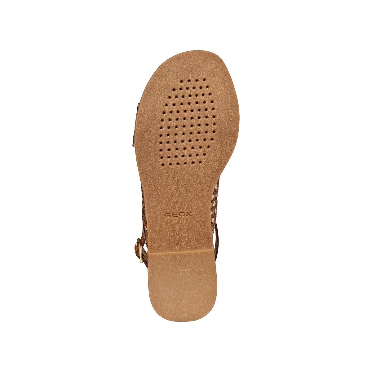Sandales plates en cuir MADDALUSIA camel, GEOX