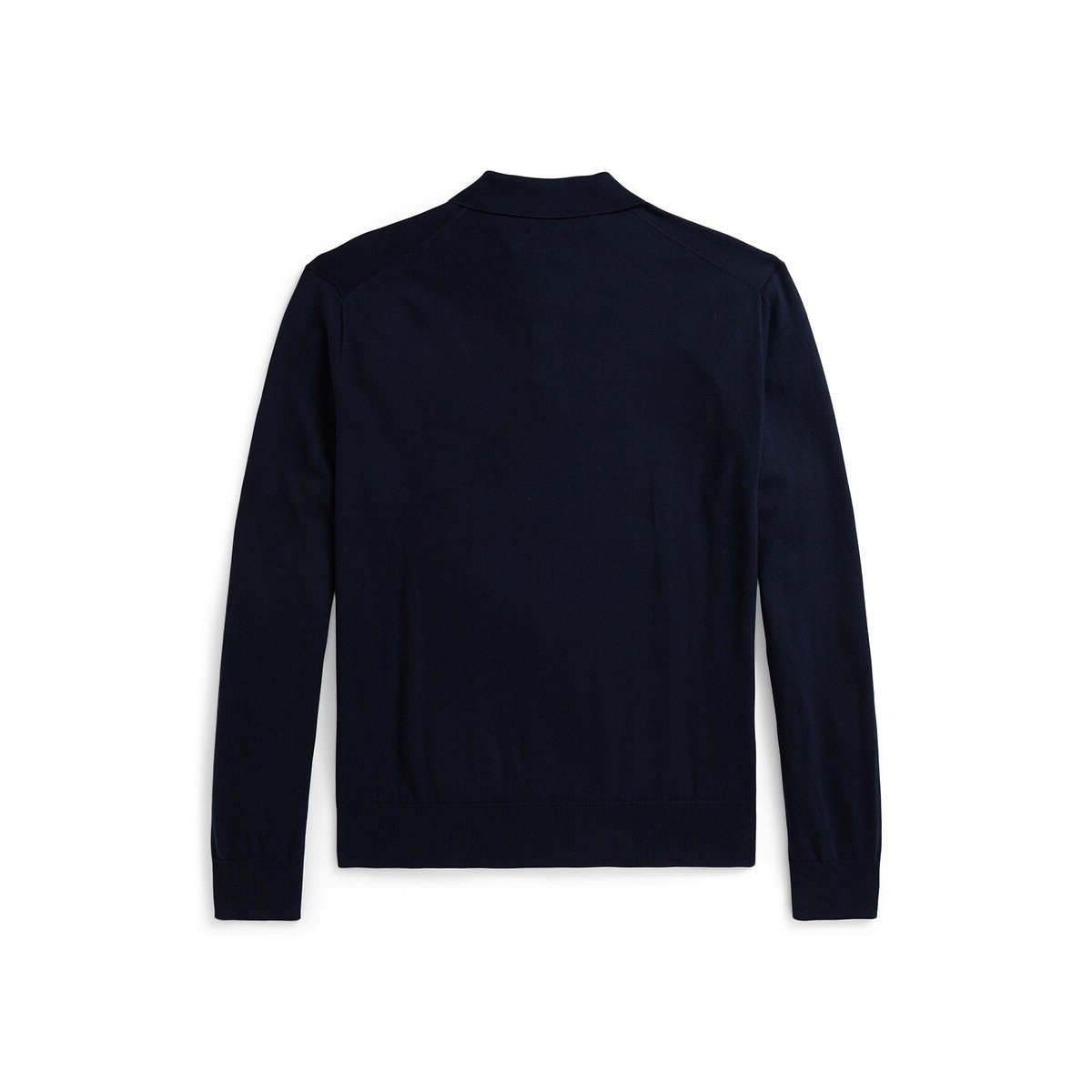 Pull col polo en coton bleu marine, POLO RALPH LAUREN