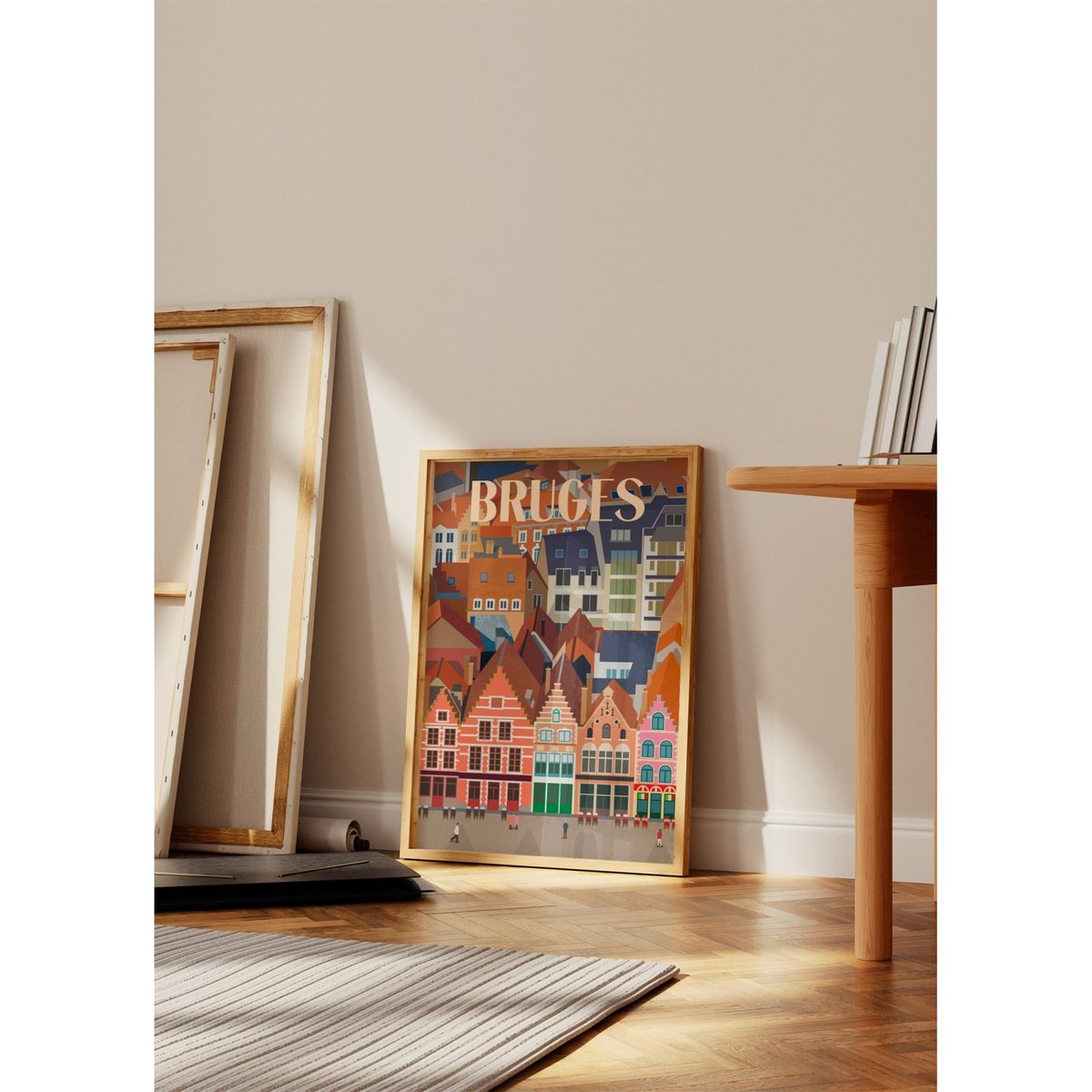 Affiche ville Bruges 2 blanc, L'AFFICHERIE