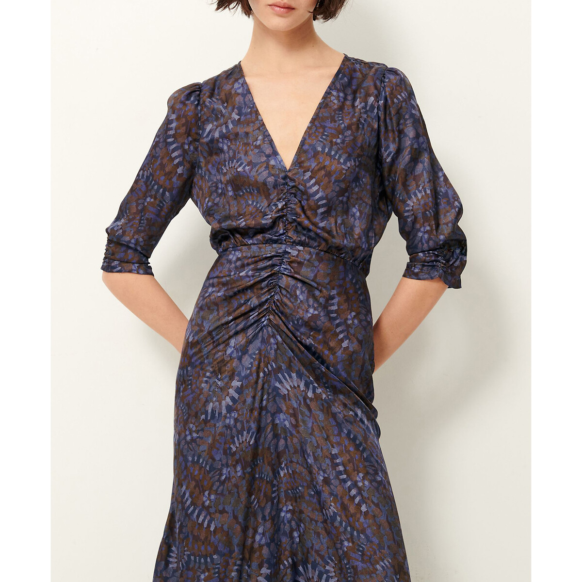 Nylia Printed Midaxi Dress brown/purple, SESSUN