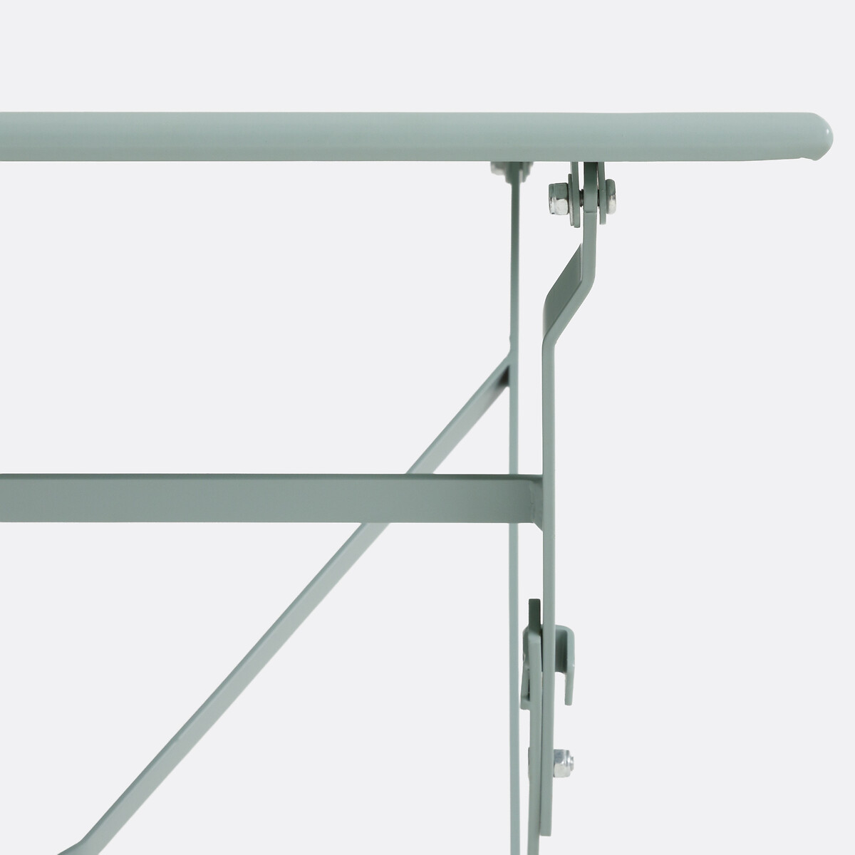 Table pliante carrée en métal fer, Ozevan vert de gris, LA REDOUTE INTERIEURS