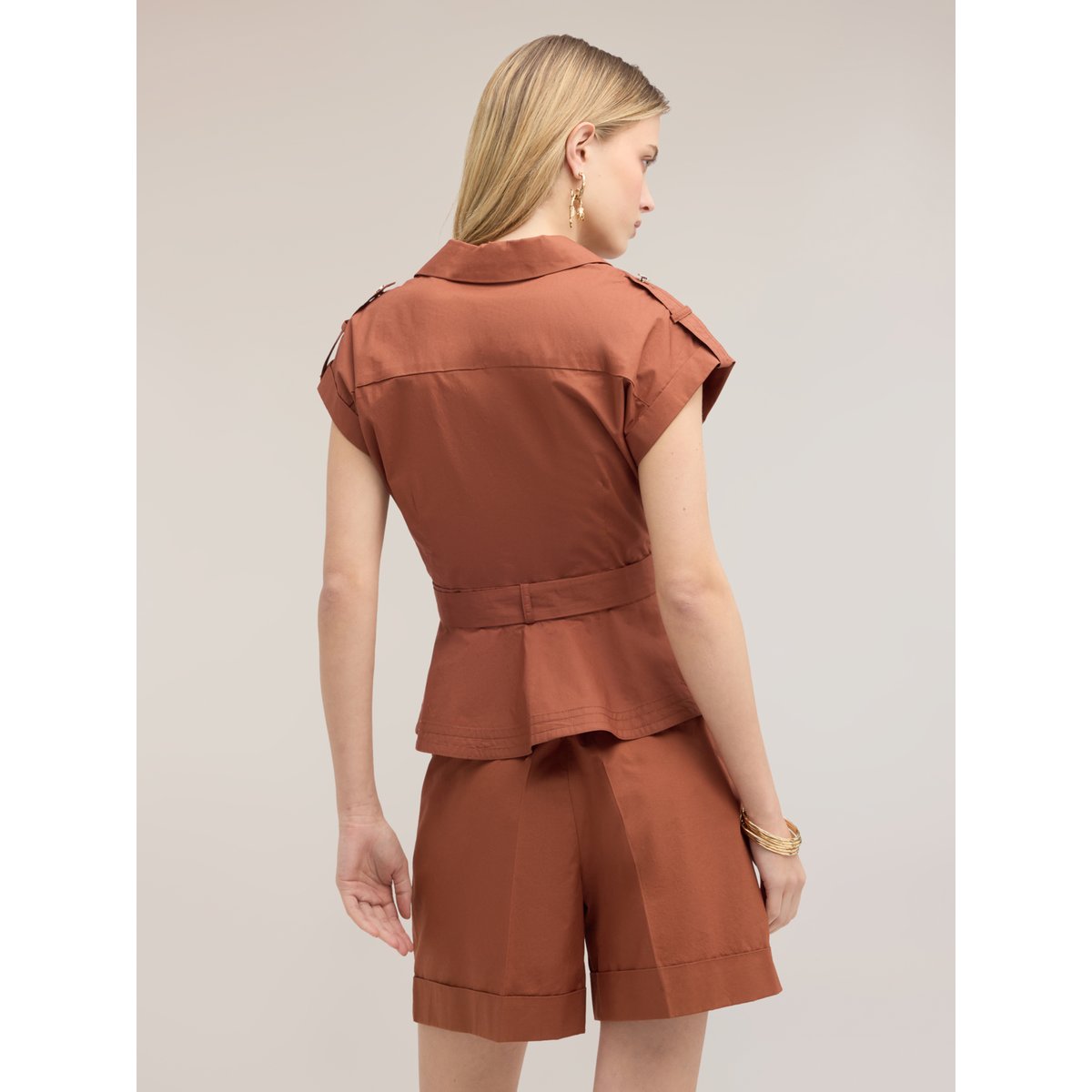 Chemise avec poches marron, MOTIVI