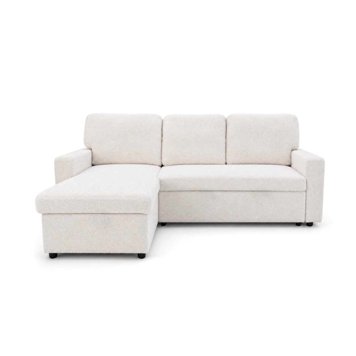 Canapé d’angle réversible convertible, MEIYA beige, BEST MOBILIER