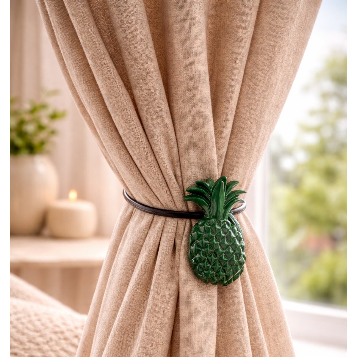 1 Embrasse aimantee ananas vert, EDEN