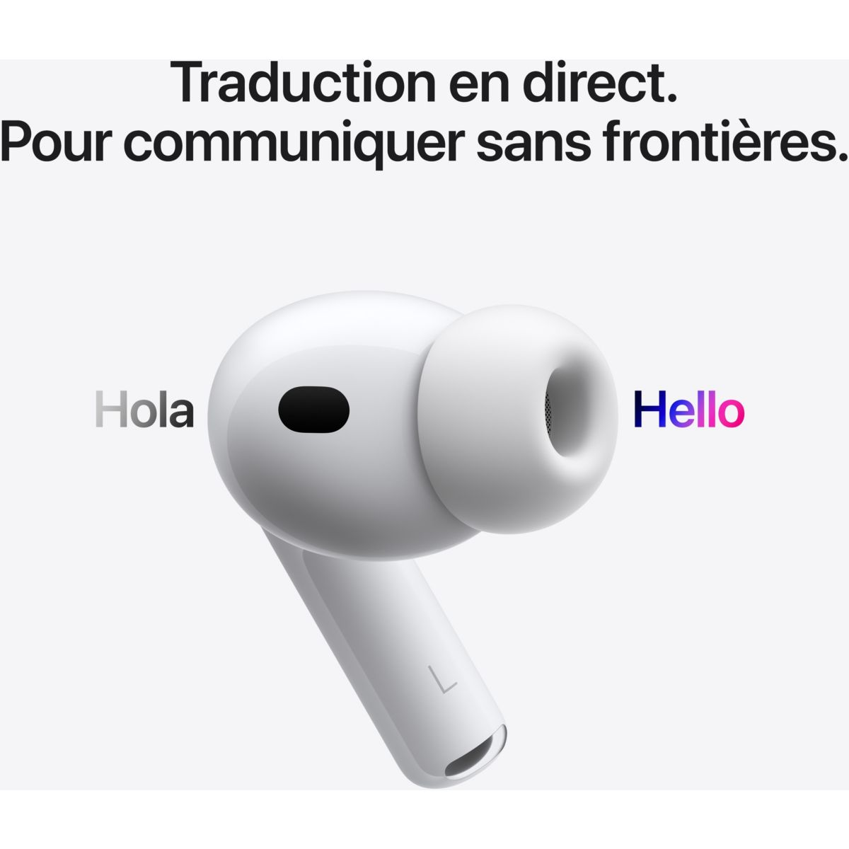 Ecouteurs AirPods Pro 3 - Réduction de bruit active, sans fil, intra-auriculaires, autonomie 32h blanc, APPLE