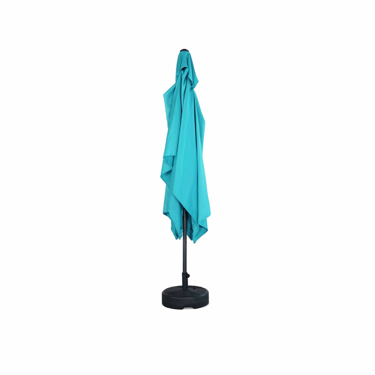 Parasol mât central rectangulaire 2x3m, mât effet bois TOUQUET turquoise, SWEEEK