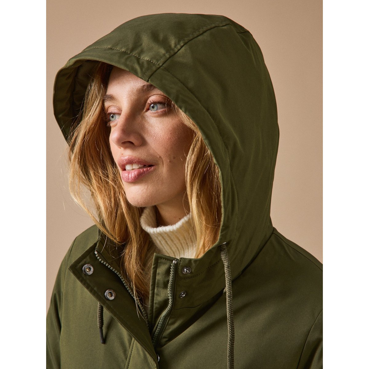 Parka longue matelassée kaki fonce, CYRILLUS