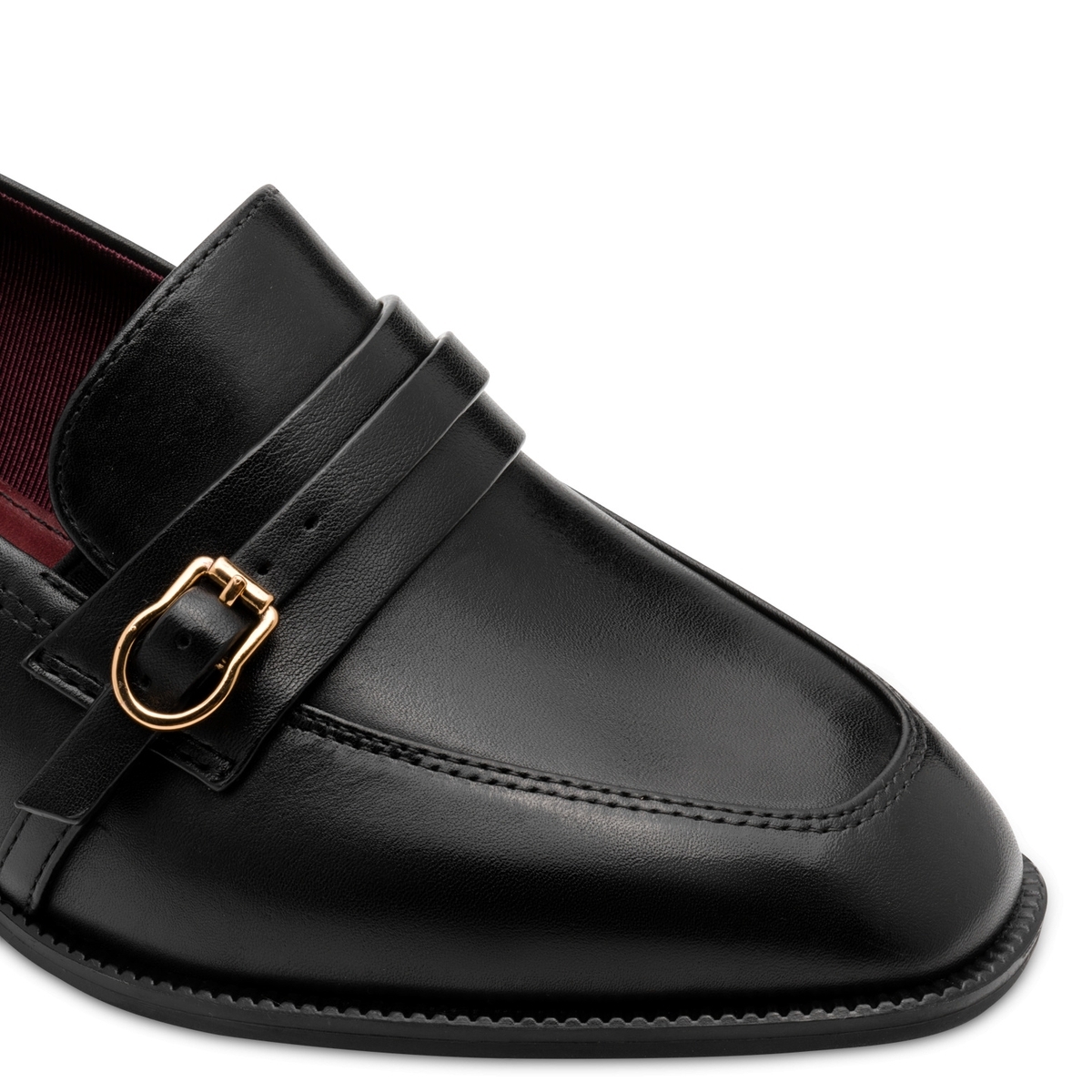 Trotteur talon bloc noir cuir, TAMARIS