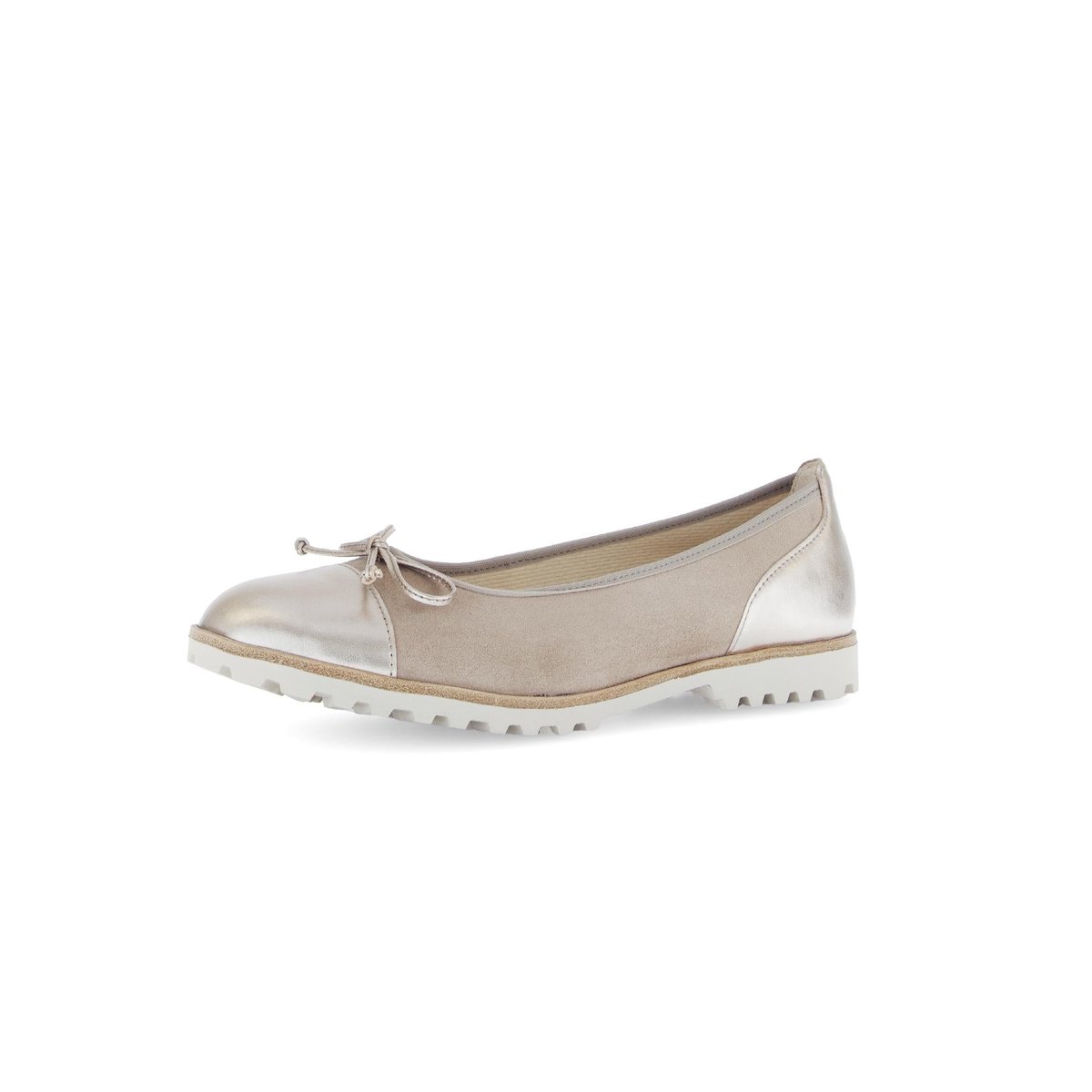 Ballerines en cuir à talon décroché beige, GABOR