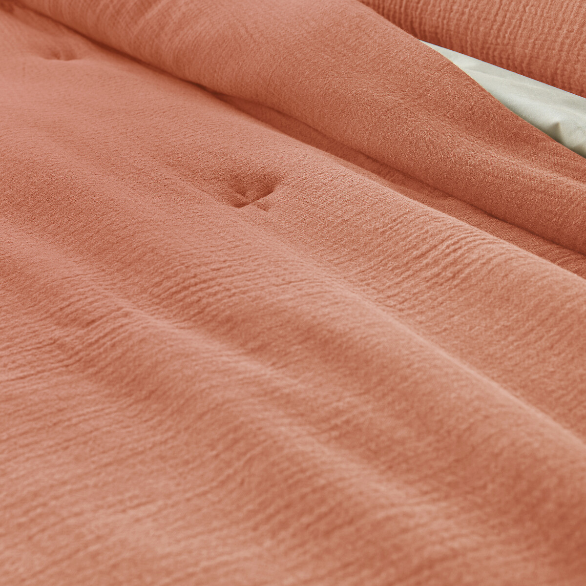 Kumla Cotton Muslin Quilted Bedspread milky coffee, LA REDOUTE INTERIEURS