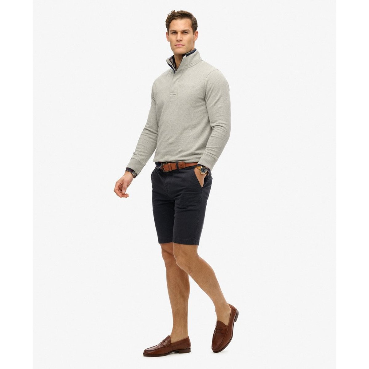 Short Chino International Coupe Ajustée bleu marine éclipse, SUPERDRY