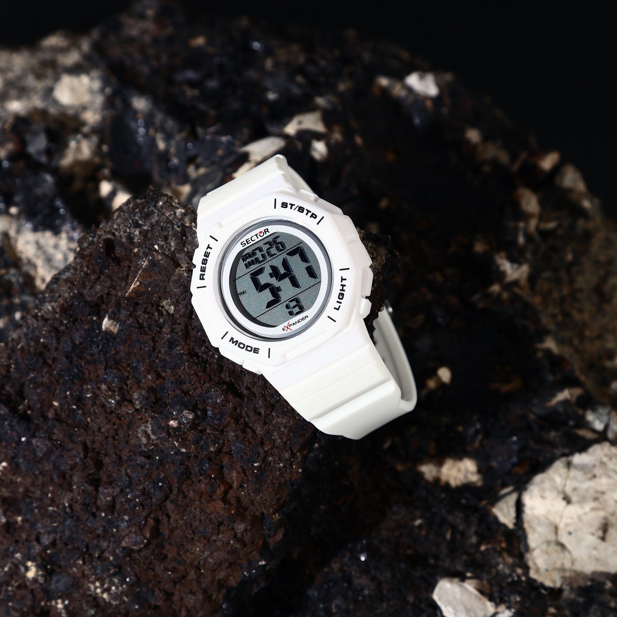 Montre digitale EX-50 blanc, SECTOR NO LIMITS