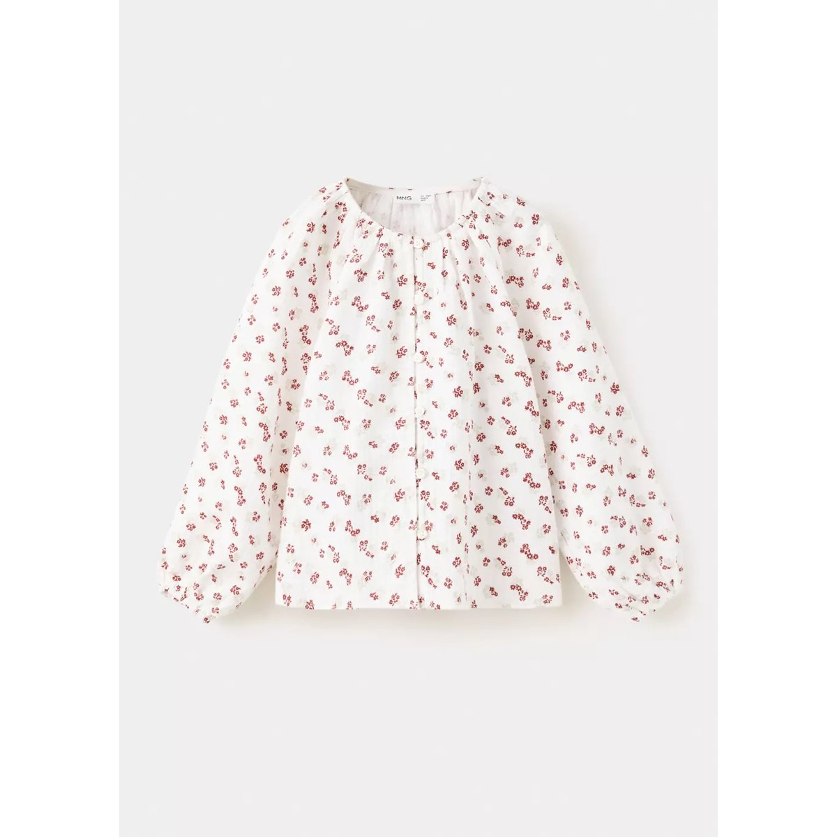 Blouse en imprimé floral blanc cassé, MANGO BABY