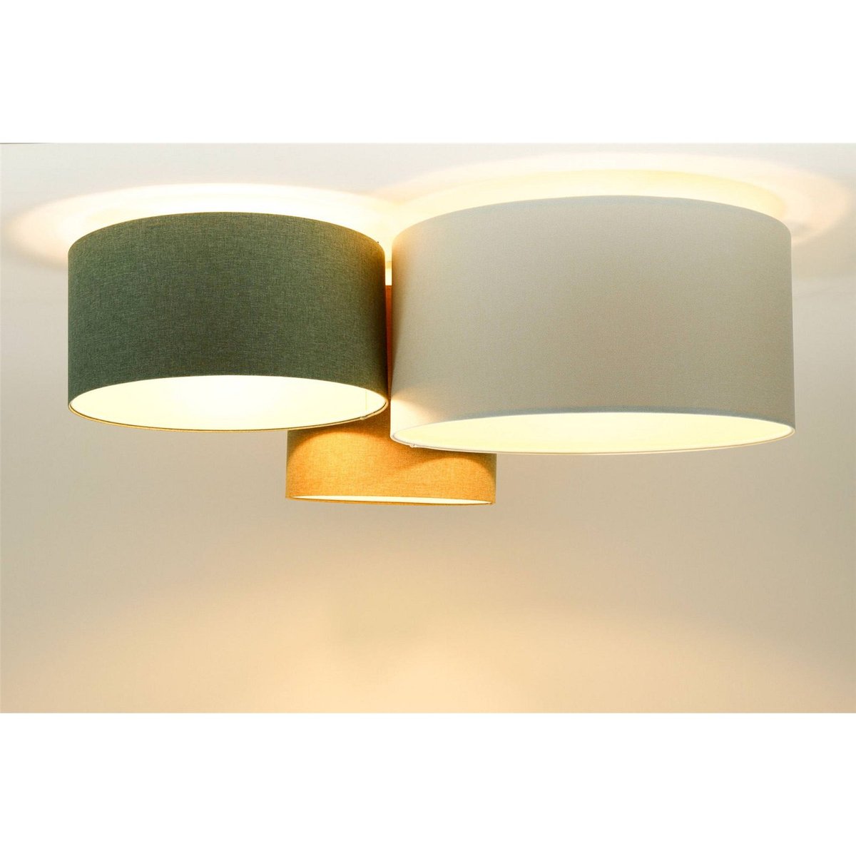 Plafonnier ovale en tissu, BOHO ELEGANT beige crème doux, BPS KONCEPT