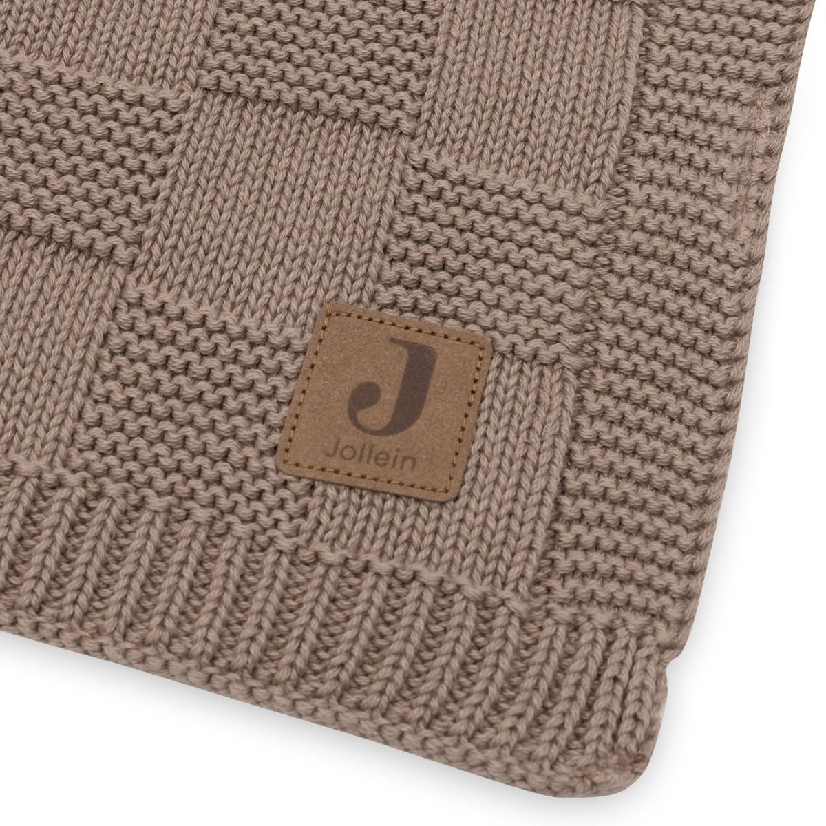 Couverture en tricot marron, JOLLEIN