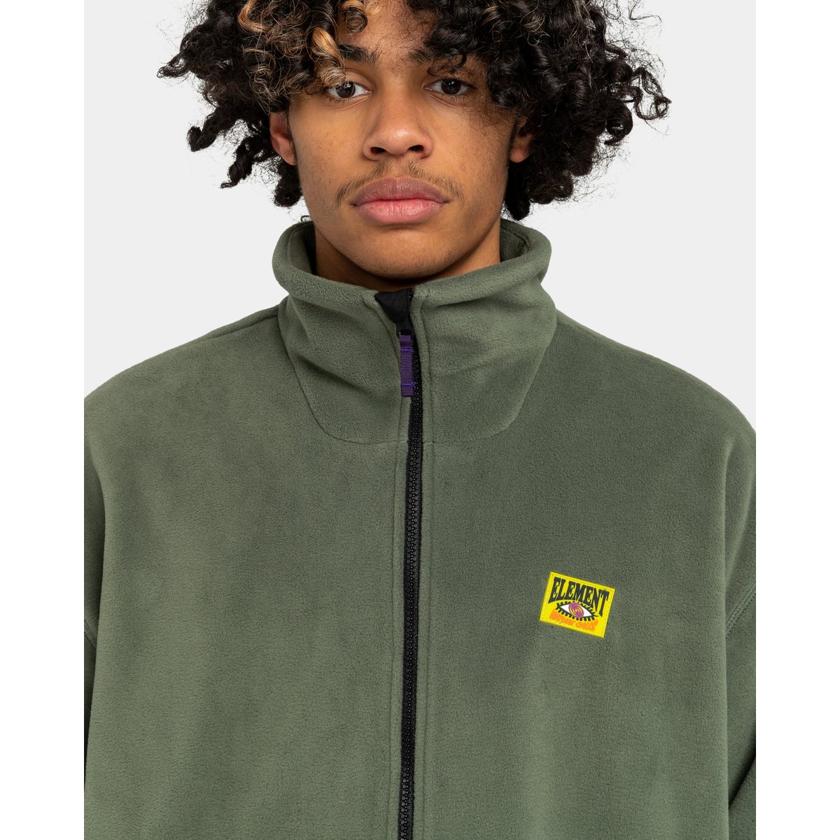 Veste en polaire LIMESTONE vert beetle, ELEMENT