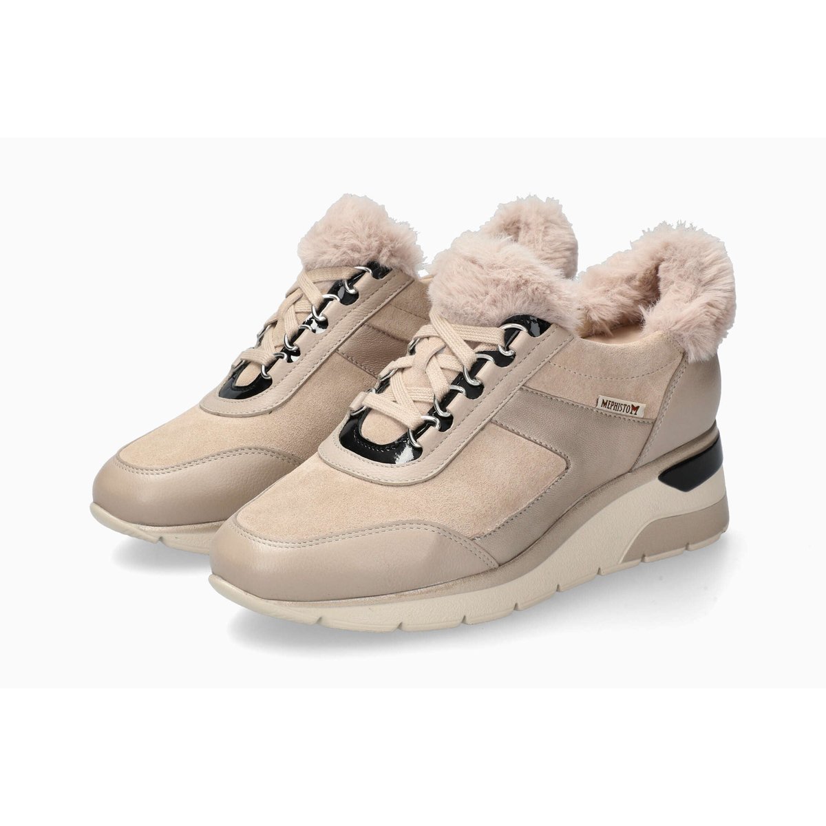 Baskets en cuir ESTELLA beige 5143, MEPHISTO