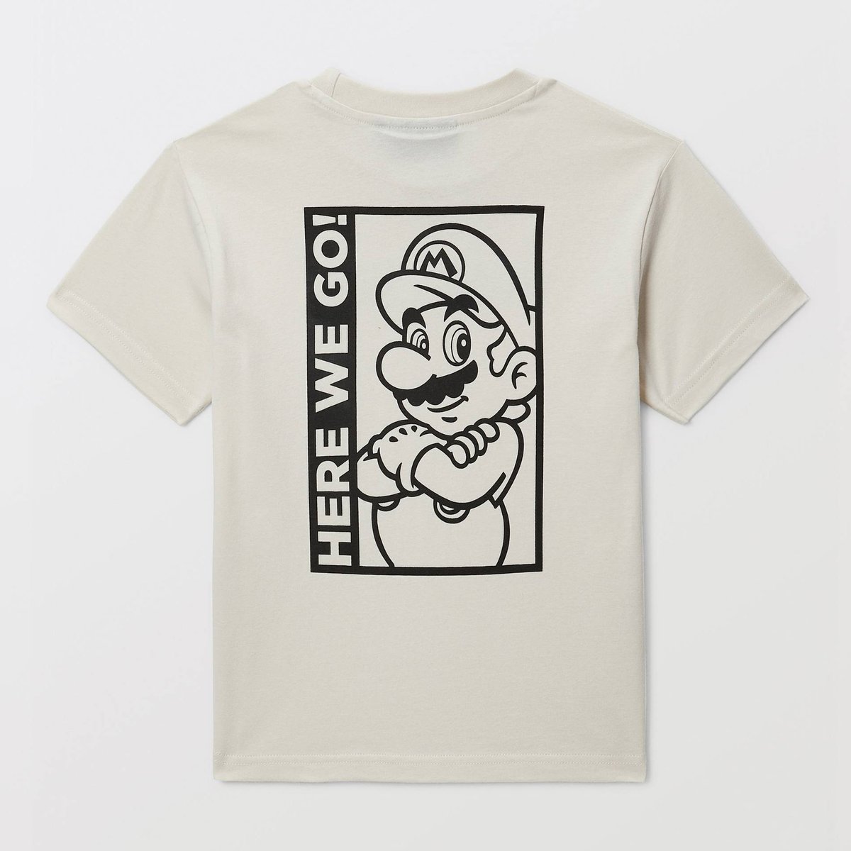 T-shirt MARIO manches courtes imprimé en coton BIO GOTS blanc, MONOPRIX