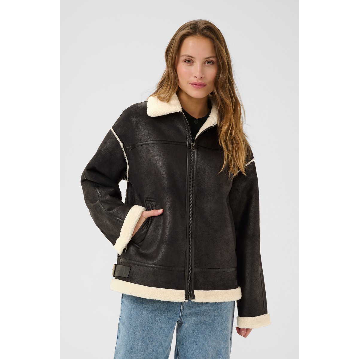 Manteau noir black deep, KAFFE