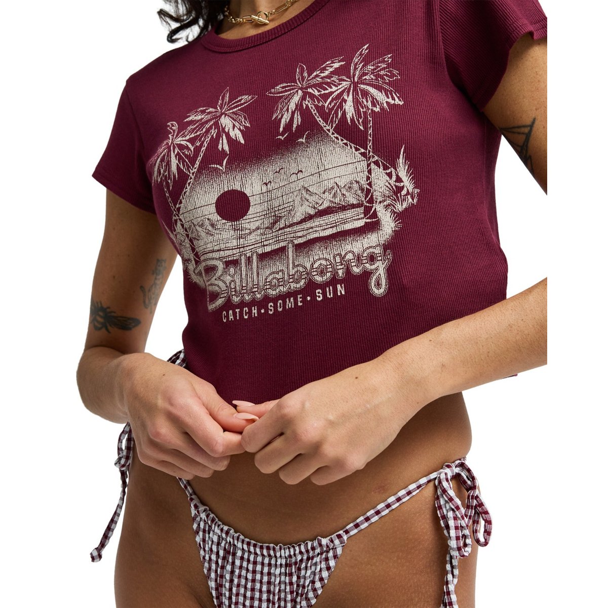 T-shirt court CATCH SOME SUN rouge cranberry, BILLABONG