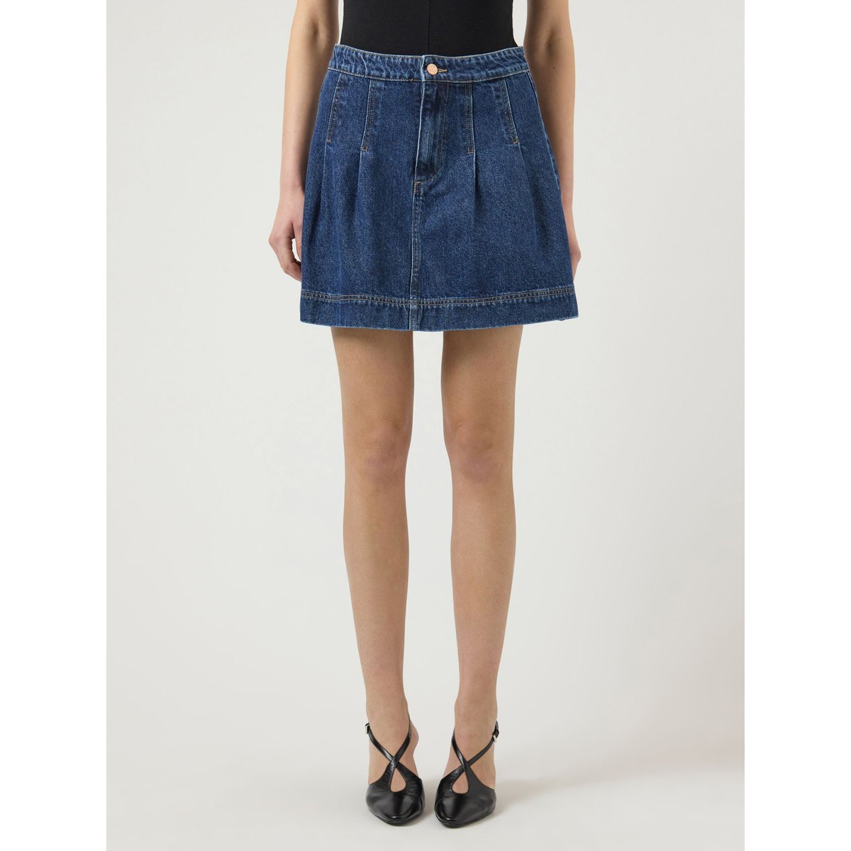Mini-Jupe bleu - medium blue denim1, YAS
