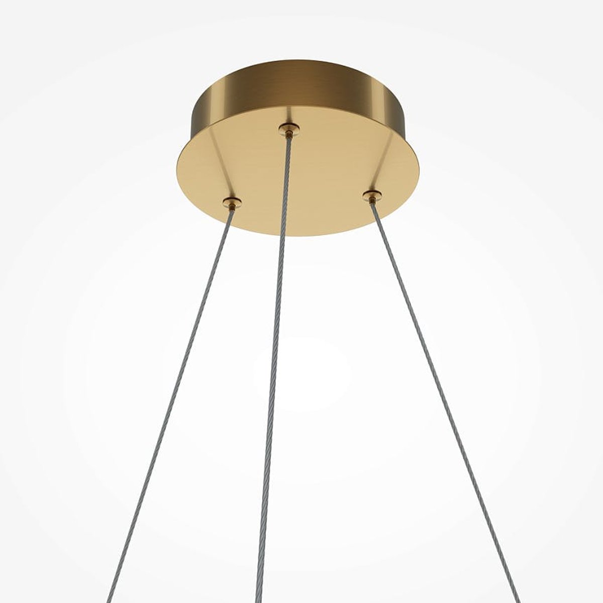 Suspension salon LED blanc & or - balance design AVA transparent, PIER IMPORT