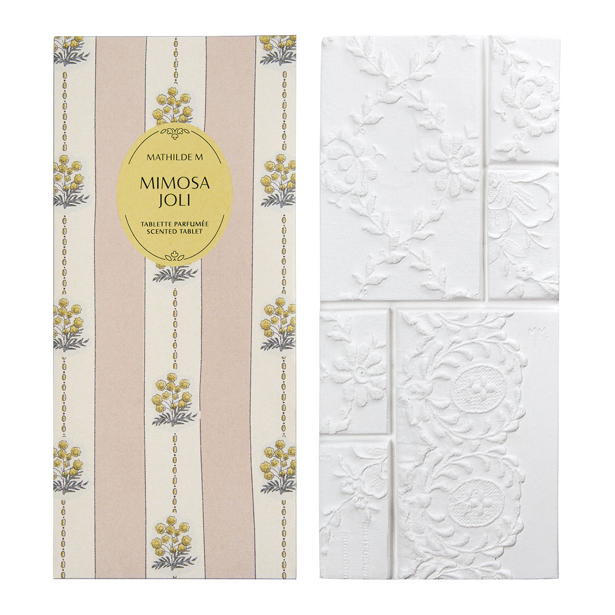 Tablette parfumée pour Armoire - Mimosa Joli blanc, MATHILDE M