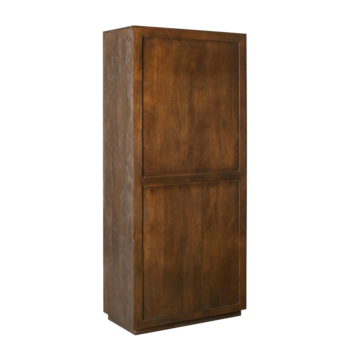 Bibliothèque haute en bois, 2 portes 5 niches MONTARO brun, PIER IMPORT