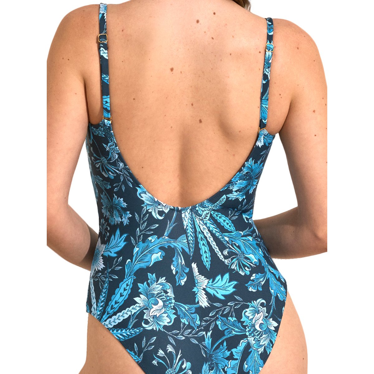 Maillot de bain une pièce préformé ACANTHUS bleu, SELMARK MARE